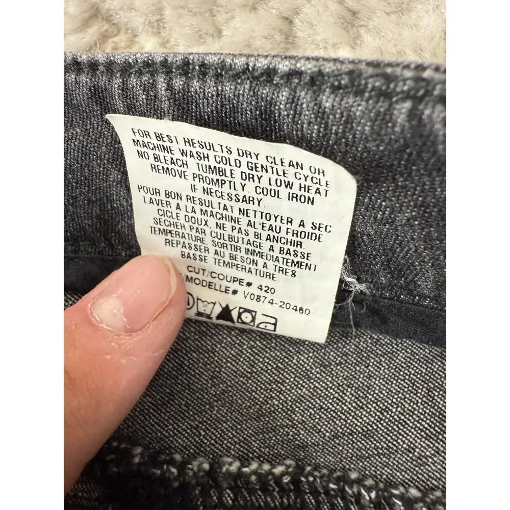 Vince Size‎ 10 Stretch Snap Button Denim Jeans Gray Flat Front Casual